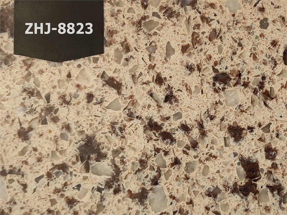 Многоцветная кварцевая каменная плита