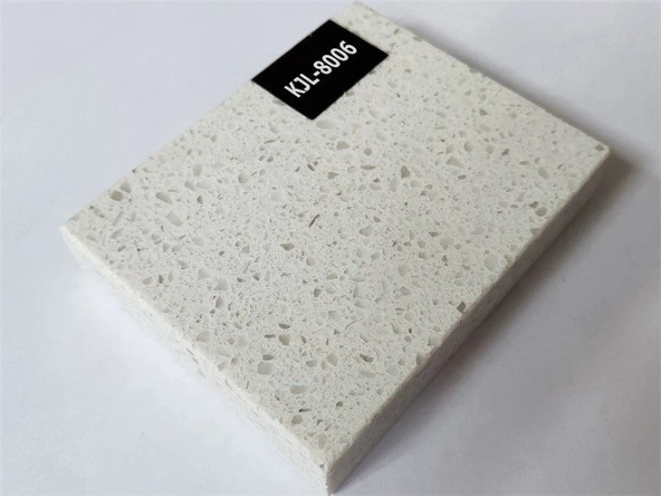 White Grain Quartz Countertop Slab (3)